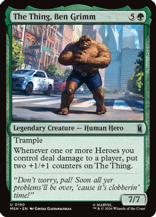 The Thing, Ben Grimm (MSH-190) [Marvel Super Heroes] Foil MTG Single Wizards of the Coast