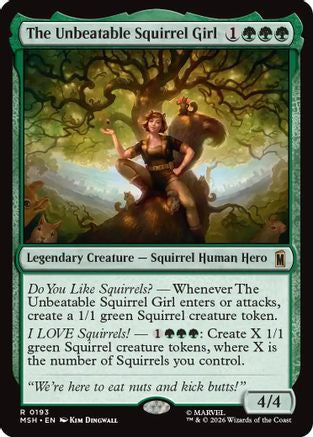 The Unbeatable Squirrel Girl (MSH-193) [Marvel Super Heroes] Foil MTG Single Wizards of the Coast
