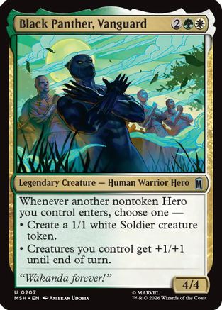 Black Panther, Vanguard (MSH-207) [Marvel Super Heroes] MTG Single Wizards of the Coast