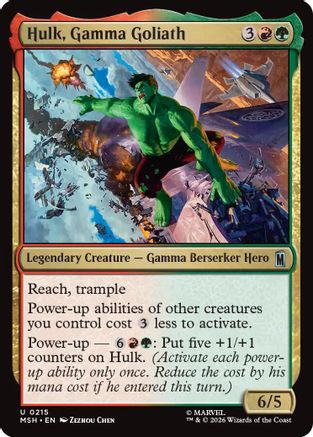 Hulk, Gamma Goliath (MSH-215) [Marvel Super Heroes] MTG Single Wizards of the Coast