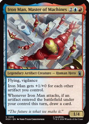 Iron Man, Master of Machines (MSH-216) [Marvel Super Heroes] Foil MTG Single Wizards of the Coast