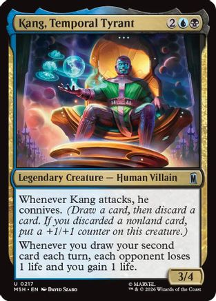 Kang, Temporal Tyrant (MSH-217) [Marvel Super Heroes] Foil MTG Single Wizards of the Coast