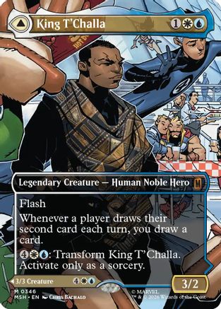 King T'Challa (0346) (MSH-346) [Marvel Super Heroes] Foil MTG Single Wizards of the Coast