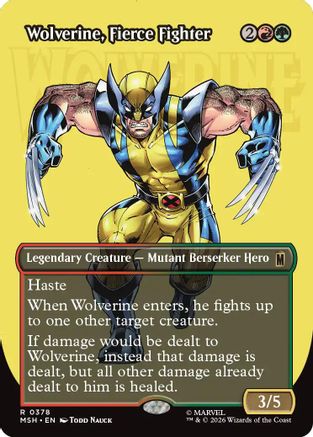 Wolverine, Fierce Fighter (MSH-378) [Marvel Super Heroes] MTG Single Wizards of the Coast