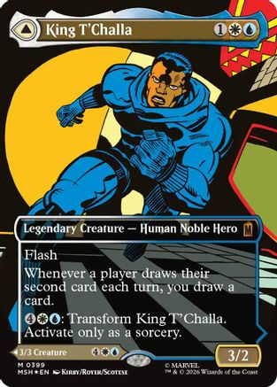 King T'Challa (0399) (MSH-399) [Marvel Super Heroes] Foil MTG Single Wizards of the Coast