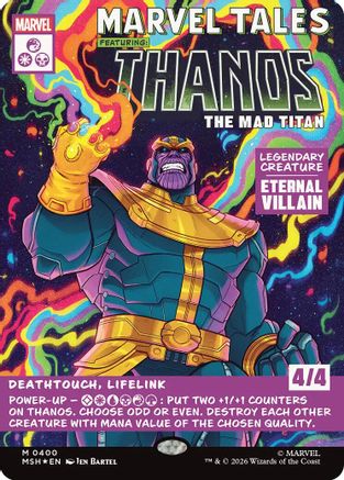 Thanos, The Mad Titan (0400) (MSH-400) [Marvel Super Heroes] Foil MTG Single Wizards of the Coast