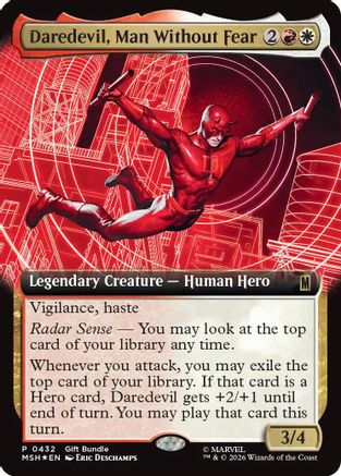 Daredevil, Man Without Fear (UMP-432) [Unique and Miscellaneous Promos] Foil MTG Single Wizards of the Coast