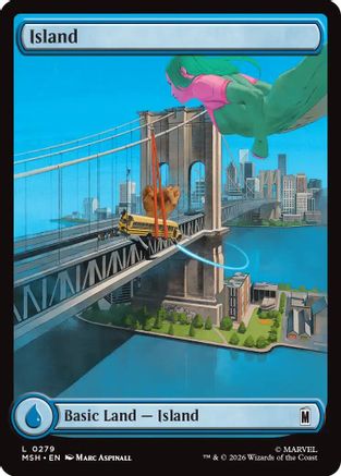 Island (0279) (MSH-279) [Marvel Super Heroes] MTG Single Wizards of the Coast