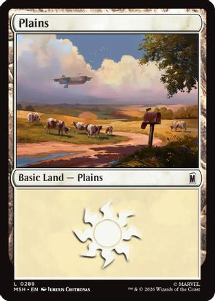Plains (0288) (MSH-288) [Marvel Super Heroes] MTG Single Wizards of the Coast