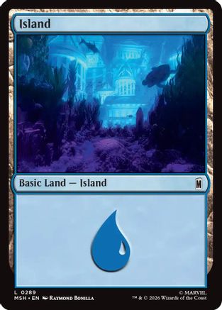 Island (0289) (MSH-289) [Marvel Super Heroes] MTG Single Wizards of the Coast