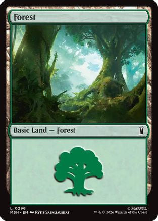 Forest (0296) (MSH-296) [Marvel Super Heroes] MTG Single Wizards of the Coast