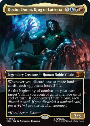 Doctor Doom, King of Latveria (MSC-006) [Commander: Marvel Super Heroes] MTG Single Wizards of the Coast