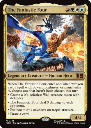The Fantastic Four (MSC-741) [Commander: Marvel Super Heroes] MTG Single Wizards of the Coast