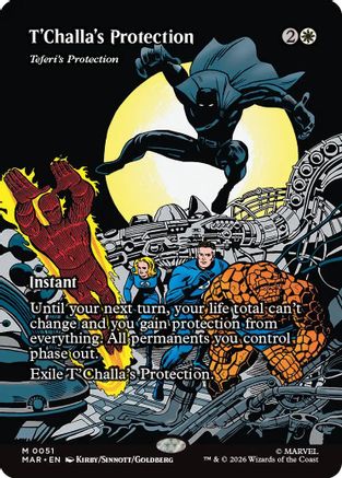 T'Challa's Protection - Teferi's Protection (MAR-051) [Marvel Universe Eternal-Legal] Foil MTG Single Wizards of the Coast