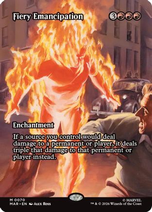 Fiery Emancipation (MAR-070) [Marvel Universe Eternal-Legal] MTG Single Wizards of the Coast