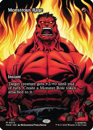 Monstrous Rage (MAR-072) [Marvel Universe Eternal-Legal] Foil MTG Single Wizards of the Coast