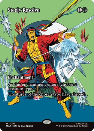 Steely Resolve (MAR-083) [Marvel Universe Eternal-Legal] Foil MTG Single Wizards of the Coast