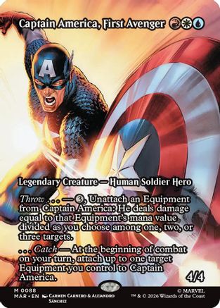 Captain America, First Avenger (MAR-088) [Marvel Universe Eternal-Legal] MTG Single Wizards of the Coast