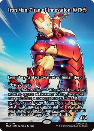 Iron Man, Titan of Innovation (MAR-091) [Marvel Universe Eternal-Legal] Foil MTG Single Wizards of the Coast