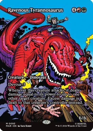 Ravenous Tyrannosaurus (MAR-093) [Marvel Universe Eternal-Legal] Foil MTG Single Wizards of the Coast