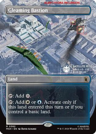 Gleaming Bastion (MSH-382) [Marvel Super Heroes] Foil MTG Single Wizards of the Coast
