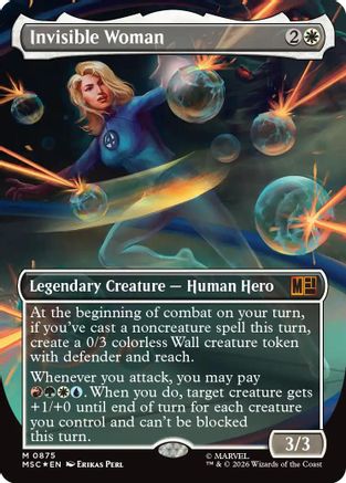 Invisible Woman (Surge Foil) (MSC-875) [Commander: Marvel Super Heroes] Foil MTG Single Wizards of the Coast