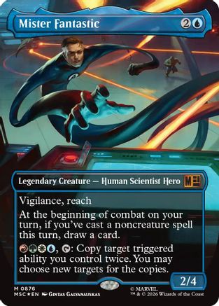Mister Fantastic (Surge Foil) (MSC-876) [Commander: Marvel Super Heroes] Foil MTG Single Wizards of the Coast