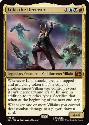 Loki, the Deceiver (Surge Foil) (MSC-086) [Commander: Marvel Super Heroes] Foil MTG Single Wizards of the Coast