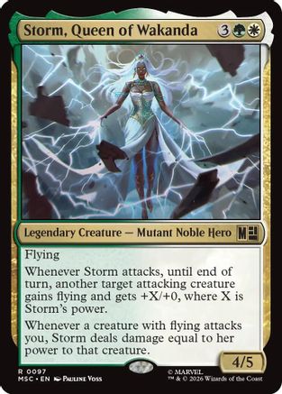 Storm, Queen of Wakanda (Surge Foil) (MSC-097) [Commander: Marvel Super Heroes] Foil MTG Single Wizards of the Coast