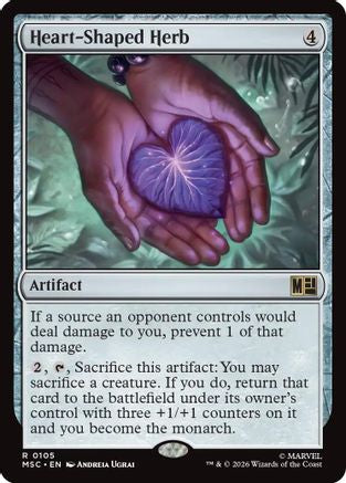 Heart-Shaped Herb (Surge Foil) (MSC-105) [Commander: Marvel Super Heroes] Foil MTG Single Wizards of the Coast