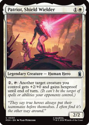 Patriot, Shield Wielder (MSH-030) [Marvel Super Heroes] Foil MTG Single Wizards of the Coast