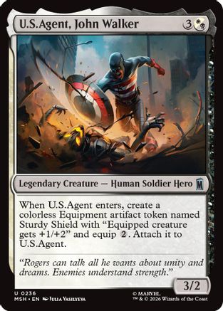 U.S.Agent, John Walker (MSH-236) [Marvel Super Heroes] Foil MTG Single Wizards of the Coast