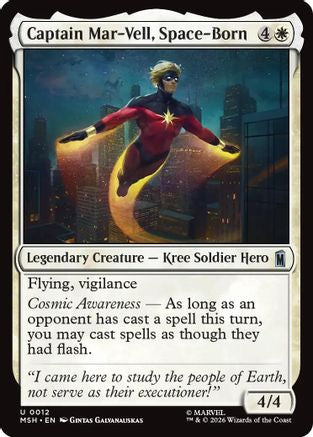 Captain Mar-Vell, Space-Born (MSH-012) [Marvel Super Heroes] MTG Single Wizards of the Coast