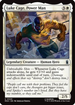 Luke Cage, Power Man (MSH-020) [Marvel Super Heroes] MTG Single Wizards of the Coast