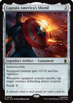Captain America's Shield (MSH-244) [Marvel Super Heroes] MTG Single Wizards of the Coast