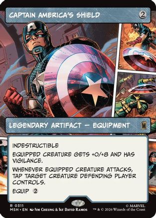 Captain America's Shield (0311) (MSH-311) [Marvel Super Heroes] Foil MTG Single Wizards of the Coast