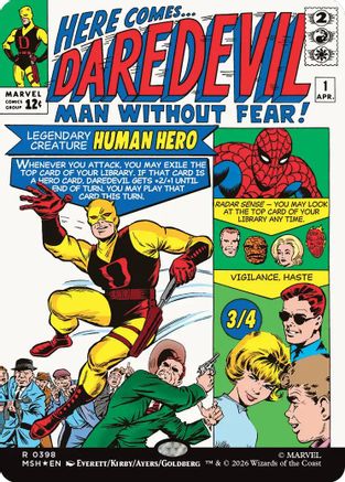 Daredevil, Man Without Fear (0398) (MSH-398) [Marvel Super Heroes] Foil MTG Single Wizards of the Coast