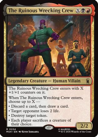 The Ruinous Wrecking Crew (MSH-224) [Marvel Super Heroes] Foil MTG Single Wizards of the Coast