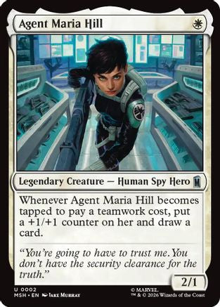 Agent Maria Hill (MSH-002) [Marvel Super Heroes] MTG Single Wizards of the Coast