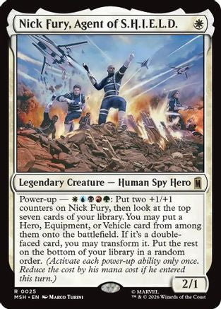 Nick Fury, Agent of S.H.I.E.L.D. (MSH-025) [Marvel Super Heroes] MTG Single Wizards of the Coast
