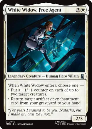 White Widow, Free Agent (MSH-042) [Marvel Super Heroes]