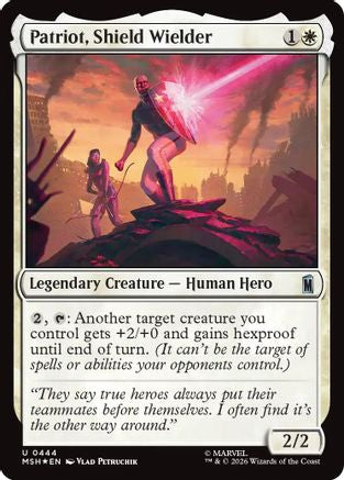 Patriot, Shield Wielder (Surge Foil) (MSH-444) [Marvel Super Heroes] Foil MTG Single Wizards of the Coast