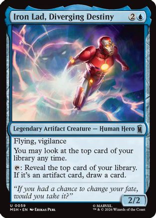 Iron Lad, Diverging Destiny (MSH-059) [Marvel Super Heroes] Foil MTG Single Wizards of the Coast