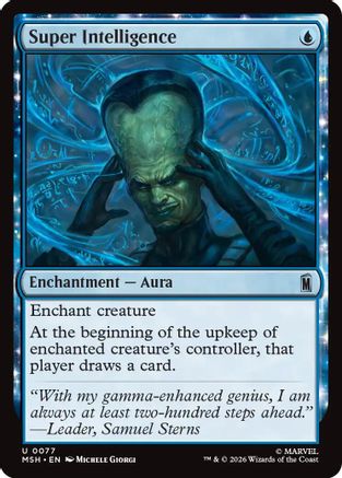 Super Intelligence (MSH-077) [Marvel Super Heroes] Foil MTG Single Wizards of the Coast