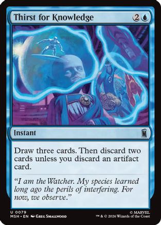 Thirst for Knowledge (MSH-079) [Marvel Super Heroes] Foil MTG Single Wizards of the Coast