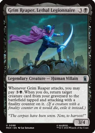 Grim Reaper, Lethal Legionnaire (MSH-098) [Marvel Super Heroes] MTG Single Wizards of the Coast