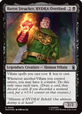 Baron Strucker, HYDRA Overlord (Surge Foil) (MSH-446) [Marvel Super Heroes] Foil MTG Single Wizards of the Coast