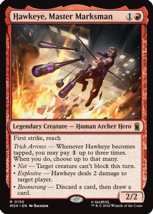 Hawkeye, Master Marksman (MSH-130) [Marvel Super Heroes] Foil MTG Single Wizards of the Coast