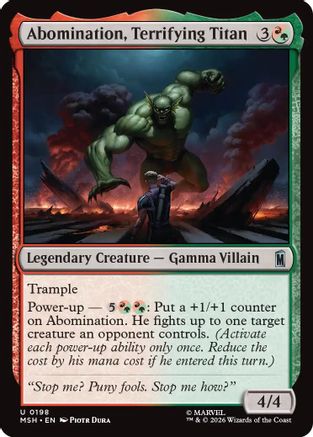 Abomination, Terrifying Titan (MSH-198) [Marvel Super Heroes] MTG Single Wizards of the Coast