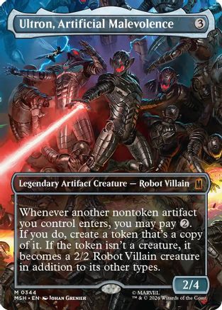 Ultron, Artificial Malevolence (0344) (MSH-344) [Marvel Super Heroes] Foil MTG Single Wizards of the Coast